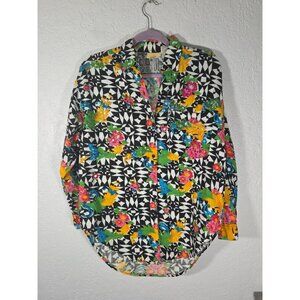 Vintage Andrew Sports Studio Woman’s Med Long Sleeve Button Up Shirt Sequin